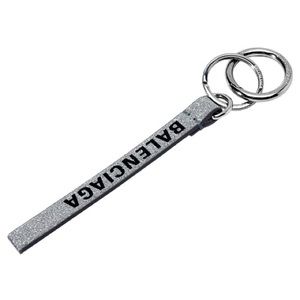 Balenciaga Silver Sparkle Glitter Keychain - Ladies Everyday Keyring